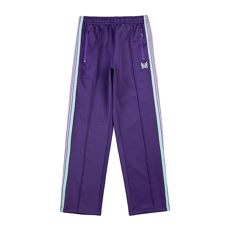 Needles Zebra Stripe Side Tape Track Pants Purple Mint