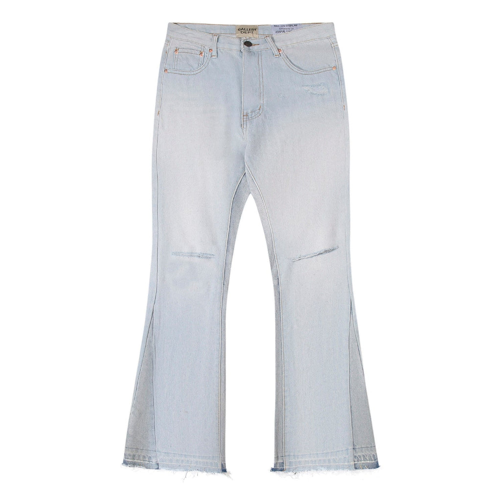 Gallery Dept Slit‑Knee Flare Distressed Jeans