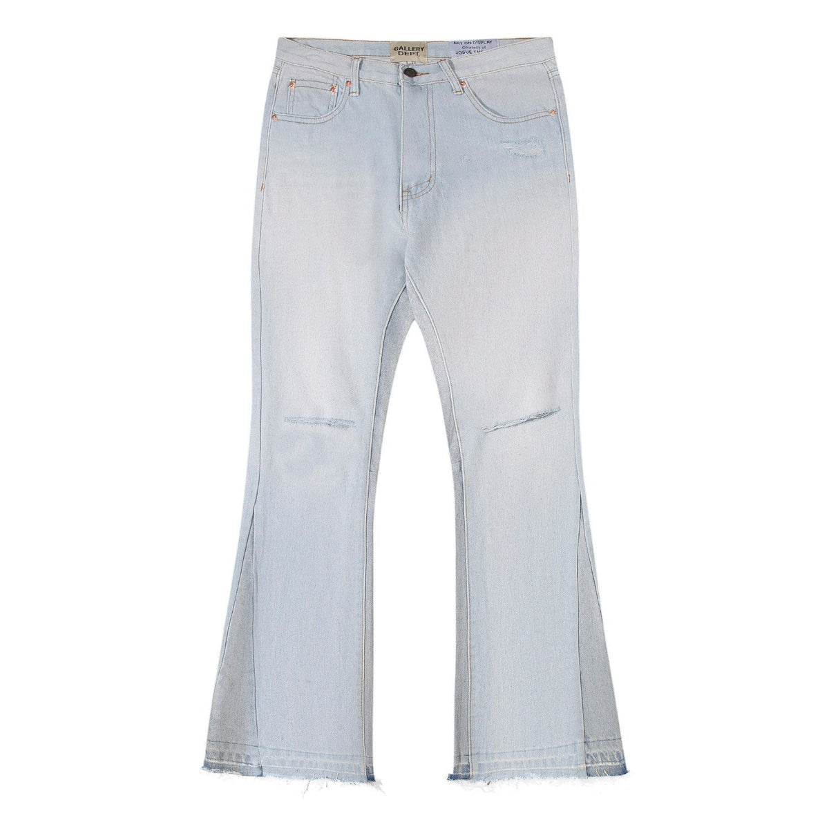 Gallery Dept Slit‑Knee Flare Distressed Jeans